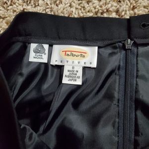 Talbots Black Pencil Skirt Size 8